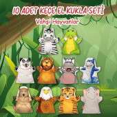 10 Parça  Vahşi Hayvanlar El Kukla Set - 2