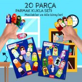 2 Set - 20 Parça  Meslekler ve Aile Üyeleri 20 Parça Parmak Kukla T751 T761 - 2