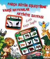 ( Vahşi Hayvanlar ) Parça-Bütün Eşleşmeler Keçe Cırtlı Aktivite Sayfası - 2