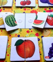 ( Meyveler ) Parça - Bütün Eşleşmeler Keçe Cırtlı Aktivite Sayfası thumbnail 4