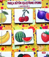 ( Meyveler ) Parça - Bütün Eşleşmeler Keçe Cırtlı Aktivite Sayfası thumbnail 5