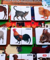 ( Evcil Hayvanlar ) Parça-Bütün Eşleşmeler Keçe Cırtlı Aktivite Sayfası thumbnail 5