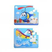 Tekne Helikopter 3+ Keçe Yapboz - 3 Yaş Puzzle T005 - 1