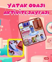 ( Yatak Odası ) Keçe Cırtlı Aktivite Sayfası - 2
