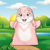 Tavşan Evcil Hayvanlar Keçe El Kukla T316 thumbnail 5