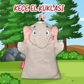 Fil Vahşi Hayvanlar Keçe El Kukla T124 - 2