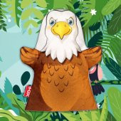 Kartal Vahşi Hayvanlar Keçe El Kukla T132 thumbnail 5