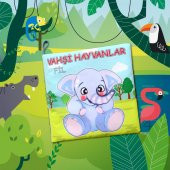 Vahşi Hayvanlar Sessiz Kumaş Kitap T111 - Bez Kitap - 5