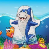 Köpek Balığı Vahşi Hayvanlar Keçe El Kukla T129 thumbnail 5