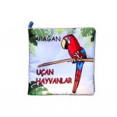 Uçan Hayvanlar Kumaş Sessiz Kitap T053 - Bez Kitap thumbnail 1