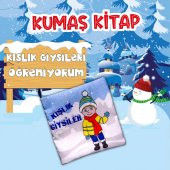 Kışlık Giysiler Kumaş Sessiz Kitap T052 - Bez Kitap - 2