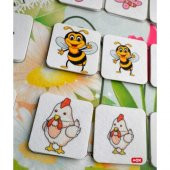 Büyük - Küçük Hayvan Oyunu Keçe Cırtlı Duvar Panosu thumbnail 4