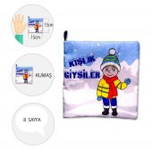 Kışlık Giysiler Kumaş Sessiz Kitap T052 - Bez Kitap - 4