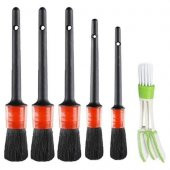 Zhltools Yumuşak Kıllı İç Ve Dış Temizlik İçin 5+1 Detaylı Araç Oto Temizlik Bakım Fırça Seti - 1