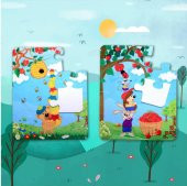 Elmacı Ayı 3+ Keçe Yapboz - 3 Yaş Puzzle T044 - 5