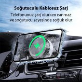 Coofbe Güçlü Magsafe İphone Araç İçi Telefon Tutucu İphone 12 13 14 Pro Max Araç Tutucu Soğutmalı Telefon Tutucu - 2
