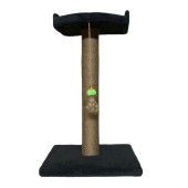 OKYA PETSHOP KEDİ TIRMALAMA TAHTASI VE YATAĞI-60 CM -SİYAH - 1