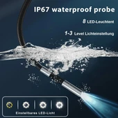 Maylatte Eklemli Boroskop, İki Yönlü Muayene Endoskopu - 1.7m Kablo - 4