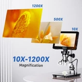 TOMLOV DM9 Pro IPS 7 Inc HDMI Dijital Mikroskop 1200X, 1080P 16MP - 2