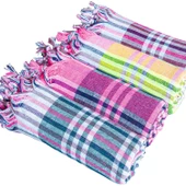 mandaş 140x140 Yer Sofra Bezi Piknik Masa Örtüsü Saçaklı mavi - 9