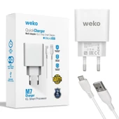 Ayt Weko Wk-21436 2.1 Amper Şarj Başlık Adaptörü Micro Usb Kablo Micro Şarj Cihazı - 5