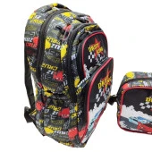 Araba Baskılı Erkek Çocuk Okul Sırt Çantası - 11