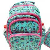 Kaktüs Baskılı Kız Çocuk Okul Sırt Çantası - 5