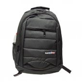 Yatay Fermuar ve Dikiş Detaylı Sırt Çantası Siyah Renk - 1