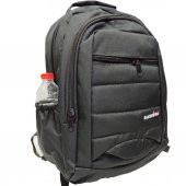 Yatay Fermuar ve Dikiş Detaylı Sırt Çantası Siyah Renk - 2