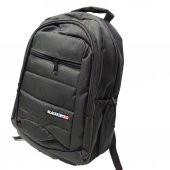 Yatay Fermuar ve Dikiş Detaylı Sırt Çantası Siyah Renk - 3