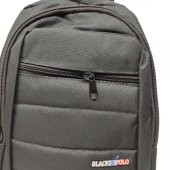 Yatay Fermuar ve Dikiş Detaylı Sırt Çantası Siyah Renk - 4