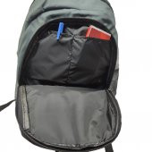 Dikey Fermuarlı Spor Model Sırt Çantası Gri Renk - 4