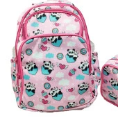 Sevimli Panda Baskılı Kız Çocuk Okul Sırt Çantası - 7