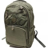 Yatay Fermuar Detaylı Krinkıl Kumaş Sırt Çantası Haki Renk - 4