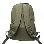 Yatay Fermuar Detaylı Krinkıl Kumaş Sırt Çantası Haki Renk - 5