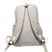 Dikey Fermuarlı Model Krinkıl Kumaş Sırt Çantası Krem Renk - 4