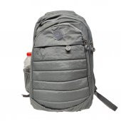 Dikiş Detaylı Krinkıl Kumaş Sırt Çantası Gri Renk - 1