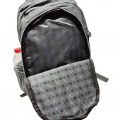 Dikiş Detaylı Krinkıl Kumaş Sırt Çantası Gri Renk - 4