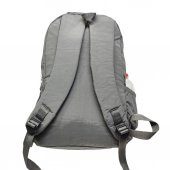 Dikiş Detaylı Krinkıl Kumaş Sırt Çantası Gri Renk - 5