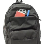 Yatay Fermuarlı Detaylı Spor Model Sırt Çantası Siyah Renk - 12