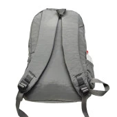 Dikiş Detaylı Krinkıl Kumaş Sırt Çantası Gri Renk - 10