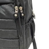 Dikiş Detaylı Krinkıl Kumaş Sırt Çantası Siyah Renk - 8