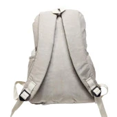 Dikey Fermuarlı Model Krinkıl Kumaş Sırt Çantası Krem Renk - 9