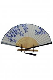 Japon Bambu Kumaş Yelpaze Çanta Boy Stant Hediyeli No.3 - 6