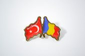 Türkiye Bayrağı Romanya Bayrağı Yaka Rozeti - 2