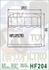 Hiflo Hf204 2001-2011 Honda FJS 600 Silverwing ABS Uyumlu Yağ Filtresi - 2