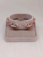 Pembe Kuvars Taşı Bileklik 4mm thumbnail 1