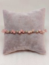 Pembe Kuvars Taşı Bileklik 4mm thumbnail 2