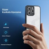 Coofbe Premium Kamera Korumalı Buz Desenli Sert PC-TPU iPhone 13 Pro Kılıf Parmak İzi Bırakmaz Hidrofobik - 4