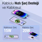 Coofbe Super Şarj Göstergeli Standlı Magsafe 20W 10000mAh Powerbank İphone Powerbank İphone 14 13 12 thumbnail 5